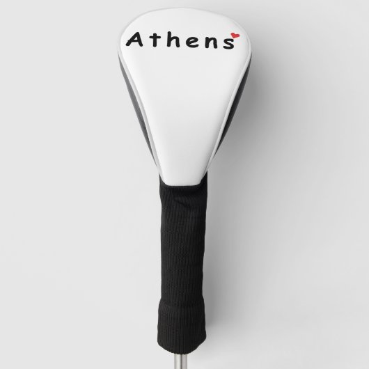 Ik hou van Athene Griekenland Golfheadcover (Voorkant)