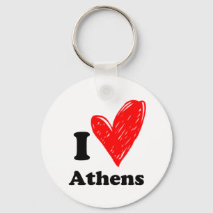 Ik hou van Athene Sleutelhanger
