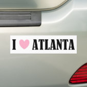 Ik hou van Atlanta Bumpersticker (Op auto)