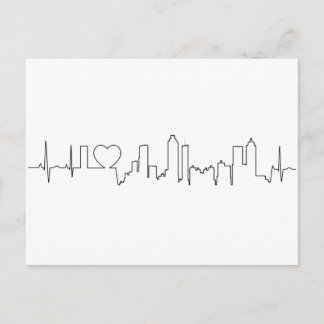Ik hou van Atlanta in een buitengewone ecg stijl Briefkaart