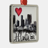 Ik hou van Atlanta Metalen Ornament (Rechts)