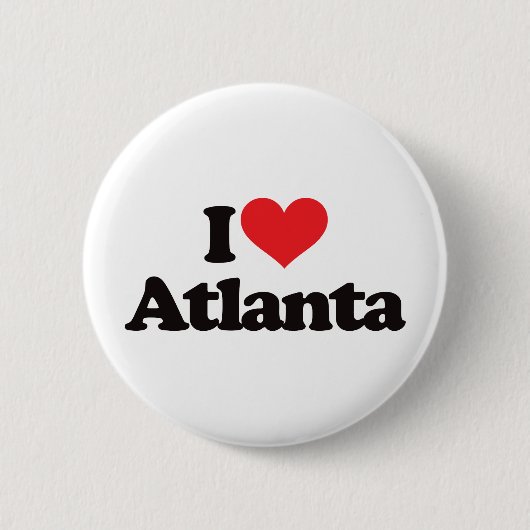 Ik hou van Atlanta Ronde Button 5,7 Cm (Voorkant)