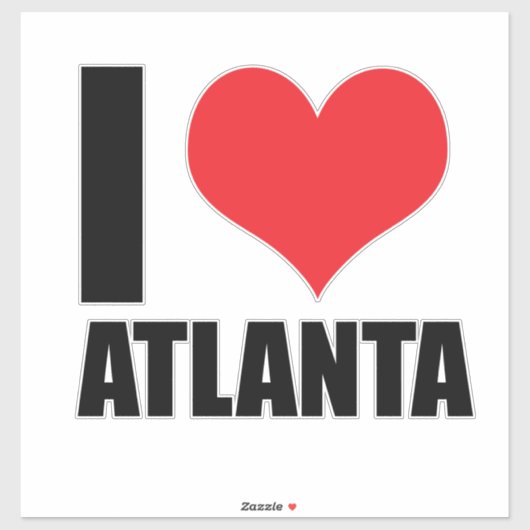 Ik hou van Atlanta USA Sticker (Vel)