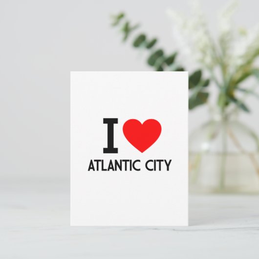 Ik hou van Atlantic City Briefkaart (Staand voorkant)