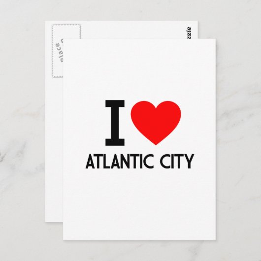 Ik hou van Atlantic City Briefkaart (Voorkant / Achterkant)
