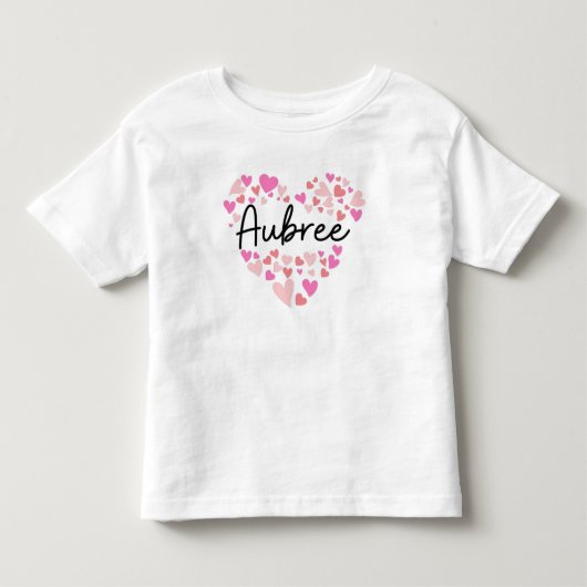 Ik hou van Aubree - harten voor Aubree Kinder Shirts (Voorkant)