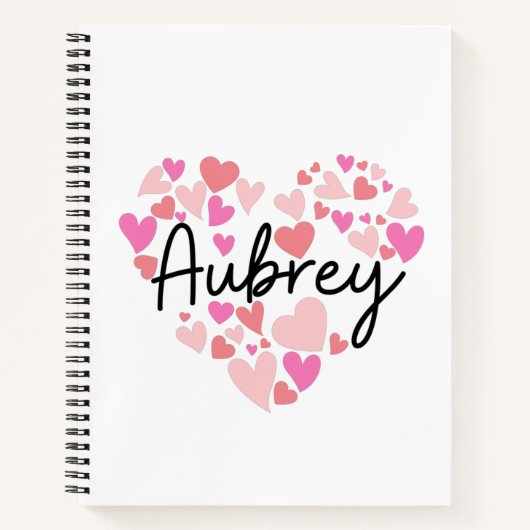Ik hou van Aubrey Notitieboek (Voorkant)
