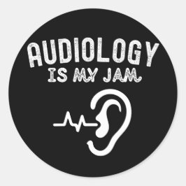 Ik hou van audiologie, audiologie is mijn probleem ronde sticker