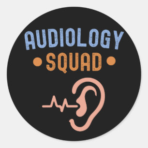 Ik hou van audiologie, audiologie team ronde sticker