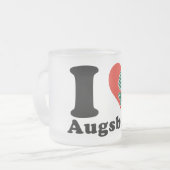 Ik hou van Augsburg Matglas Koffiemok (Voorkant links)