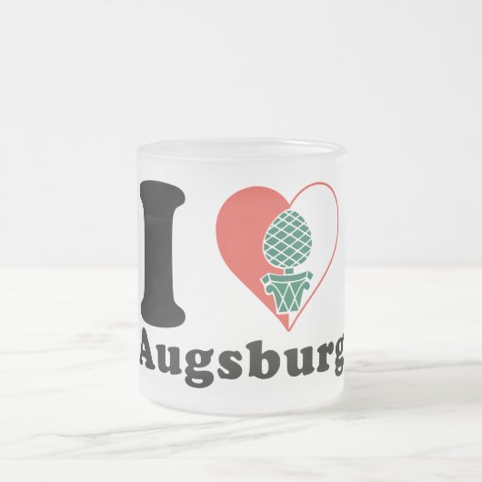 Ik hou van Augsburg Matglas Koffiemok (Center)
