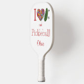 Ik hou van augurken & Pickleball gepersonaliseerd Paddle (Links)