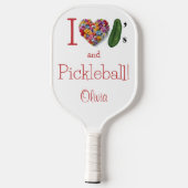 Ik hou van augurken & Pickleball gepersonaliseerd Paddle (Achterkant)