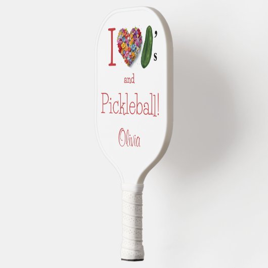 Ik hou van augurken & Pickleball gepersonaliseerd Pickleball Paddle (Links)