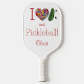 Ik hou van augurken & Pickleball gepersonaliseerd Pickleball Paddle (Voorkant)