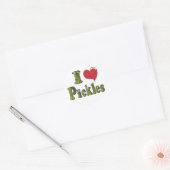 Ik hou van augurken ronde sticker (Envelop)
