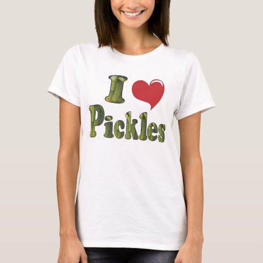 Ik hou van augurken t-shirt (Voorkant)
