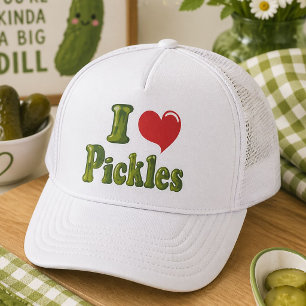 Ik hou van augurken trucker pet