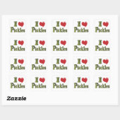 Ik hou van augurken vierkante sticker (Vel)