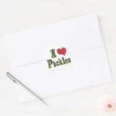 Ik hou van augurken vierkante sticker (Envelop)