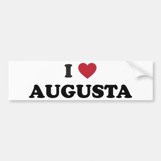 Ik hou van Augusta Georgia Bumpersticker (Voorkant)