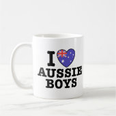 Ik hou van Aussie Boys Koffiemok (Links)