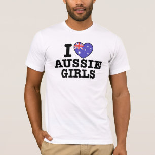 Ik hou van Aussie meisjes T-shirt