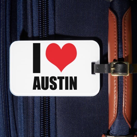 Ik hou van Austin Bagagelabel (Voorkant Insitu 4)