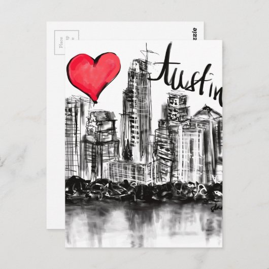 Ik hou van Austin Briefkaart (Voorkant / Achterkant)