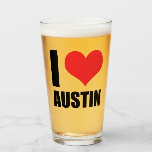 Ik hou van Austin Glas (Voorkant gevuld)