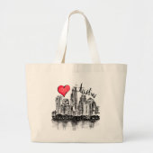 Ik hou van Austin Grote Tote Bag (Voorkant)