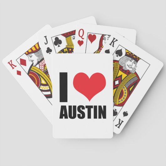 Ik hou van Austin Pokerkaarten (Achterkant)