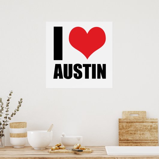 Ik hou van Austin Poster (Keuken)
