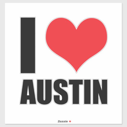 Ik hou van Austin Sticker (Vel)