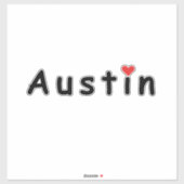 Ik hou van Austin Sticker (Vel)