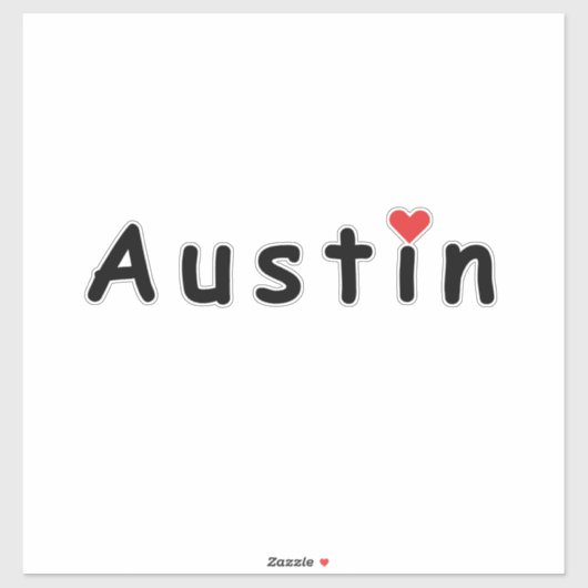 Ik hou van Austin Sticker (Vel)