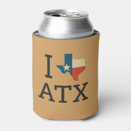 Ik hou van Austin Texas I <3 ATX) Blikjeskoeler
