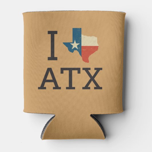 Ik hou van Austin Texas I <3 ATX) Blikjeskoeler (Voorkant)