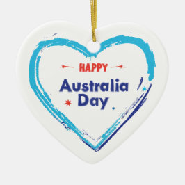 "Ik hou van AUSTRALIË" Australia Day 26 January Mo Keramisch Ornament