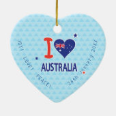 "Ik hou van AUSTRALIË" Australia Day 26 January Mo Keramisch Ornament (Achterkant)