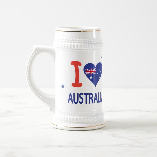 "Ik hou van AUSTRALIË" Australië Dag 26 januari Bierpul (Links)