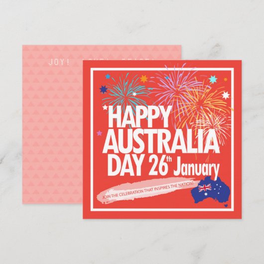 "Ik hou van AUSTRALIË" Australië Dag 26 januari Feestdagenkaart (Voorkant / Achterkant)