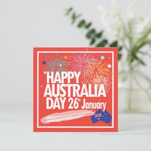 "Ik hou van AUSTRALIË" Australië Dag 26 januari Feestdagenkaart (Staand voorkant)