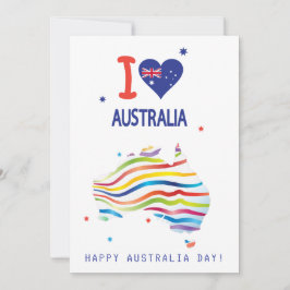 "Ik hou van AUSTRALIË" Australië Dag 26 januari Feestdagenkaart