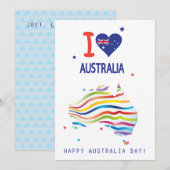"Ik hou van AUSTRALIË" Australië Dag 26 januari Feestdagenkaart (Voorkant / Achterkant)