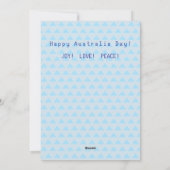 "IK HOU VAN AUSTRALIË" Australië Dag 26 januari Feestdagenkaart (Achterkant)