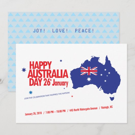 "Ik hou van AUSTRALIË" Australië Dag 26 januari Feestdagenkaart (Voorkant / Achterkant)