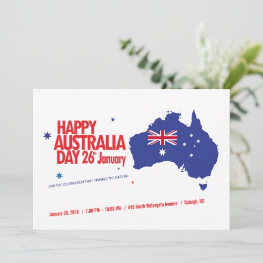 "Ik hou van AUSTRALIË" Australië Dag 26 januari Feestdagenkaart (Staand voorkant)
