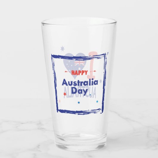 "Ik hou van AUSTRALIË" Australië Dag 26 januari Glas (Achterkant)
