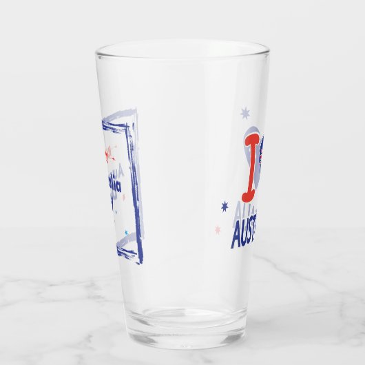 "Ik hou van AUSTRALIË" Australië Dag 26 januari Glas (Rechts)
